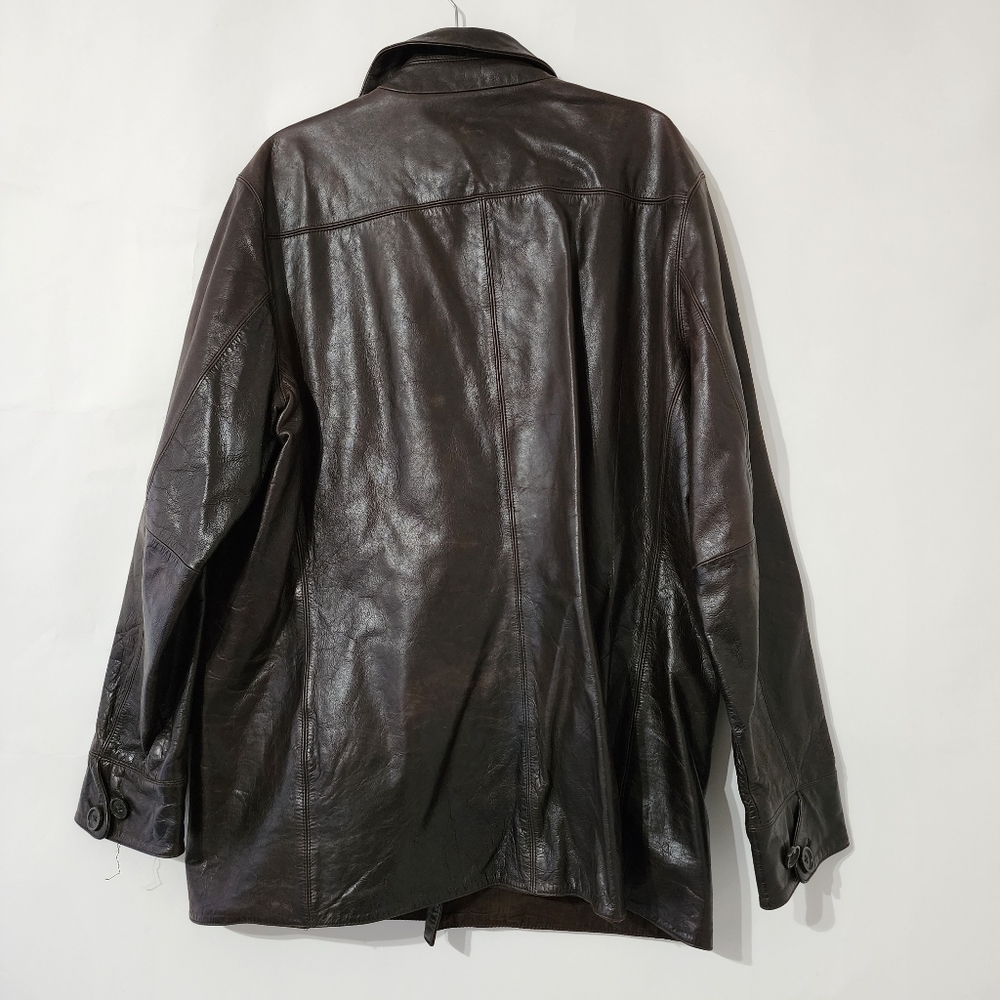 Banana Republic Vintage Men's Brown Leather Jacket Xl